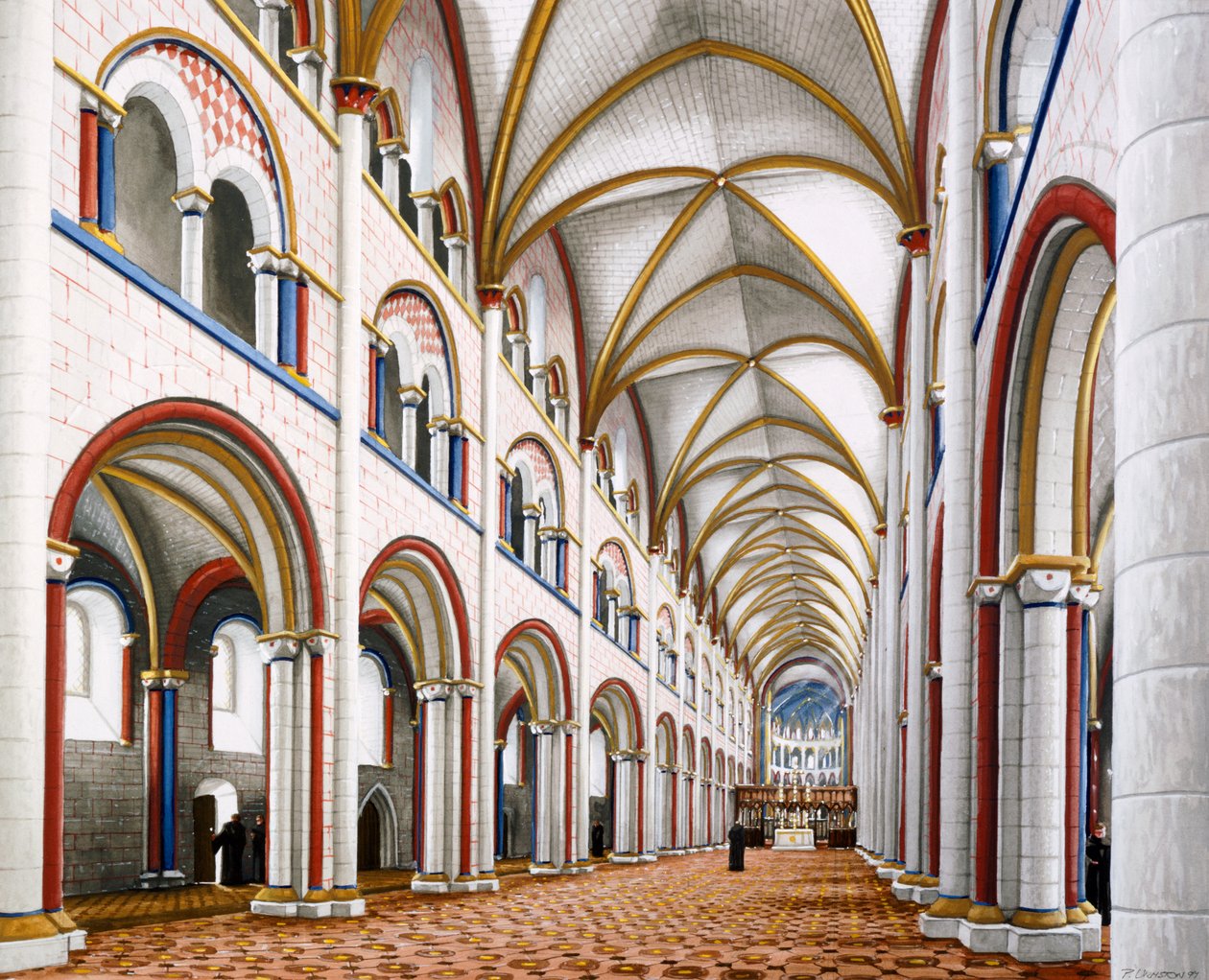 Nawa główna w opactwie św. Augustyna, XVII-XVI w., ok. 1990-2010 autorstwa Peter Urmston