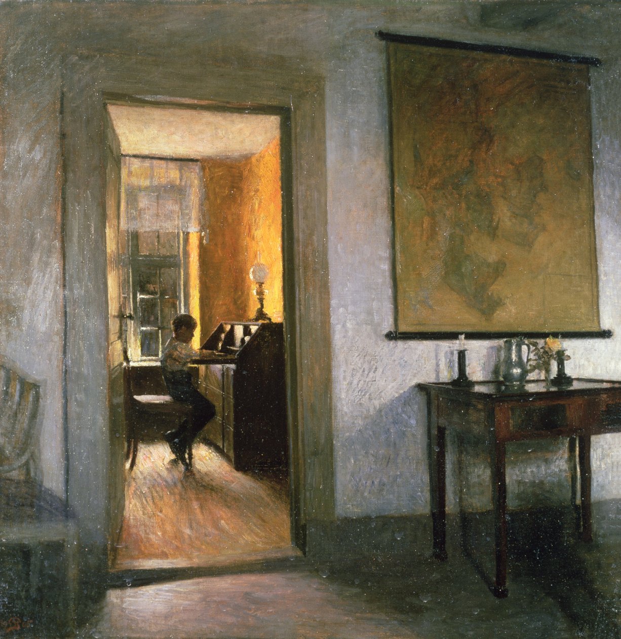 Chłopiec uczący się autorstwa Peter Vilhelm Ilsted
