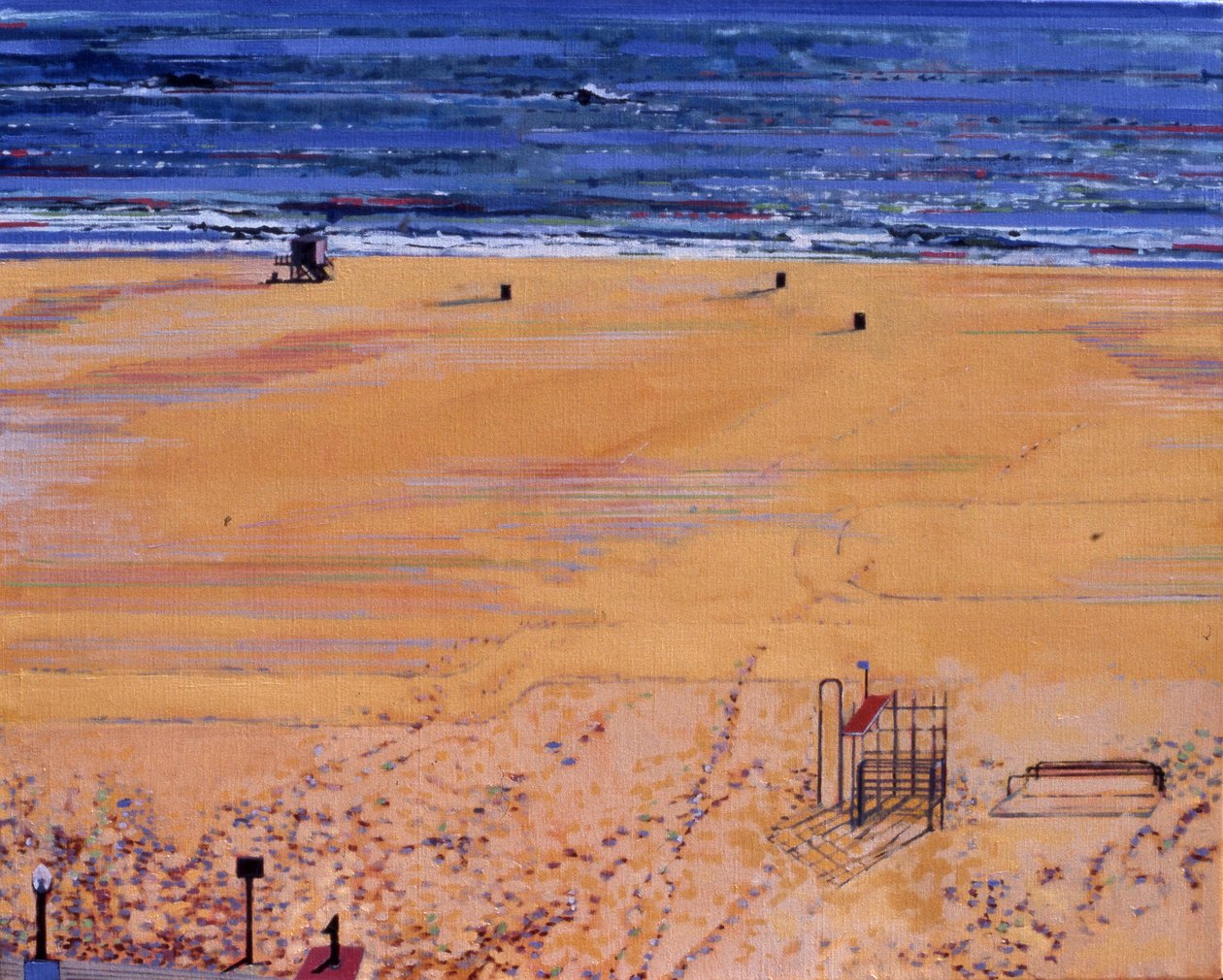 Z plaży: Santa Monica, 2003 (olej na płótnie) autorstwa Peter Wilson