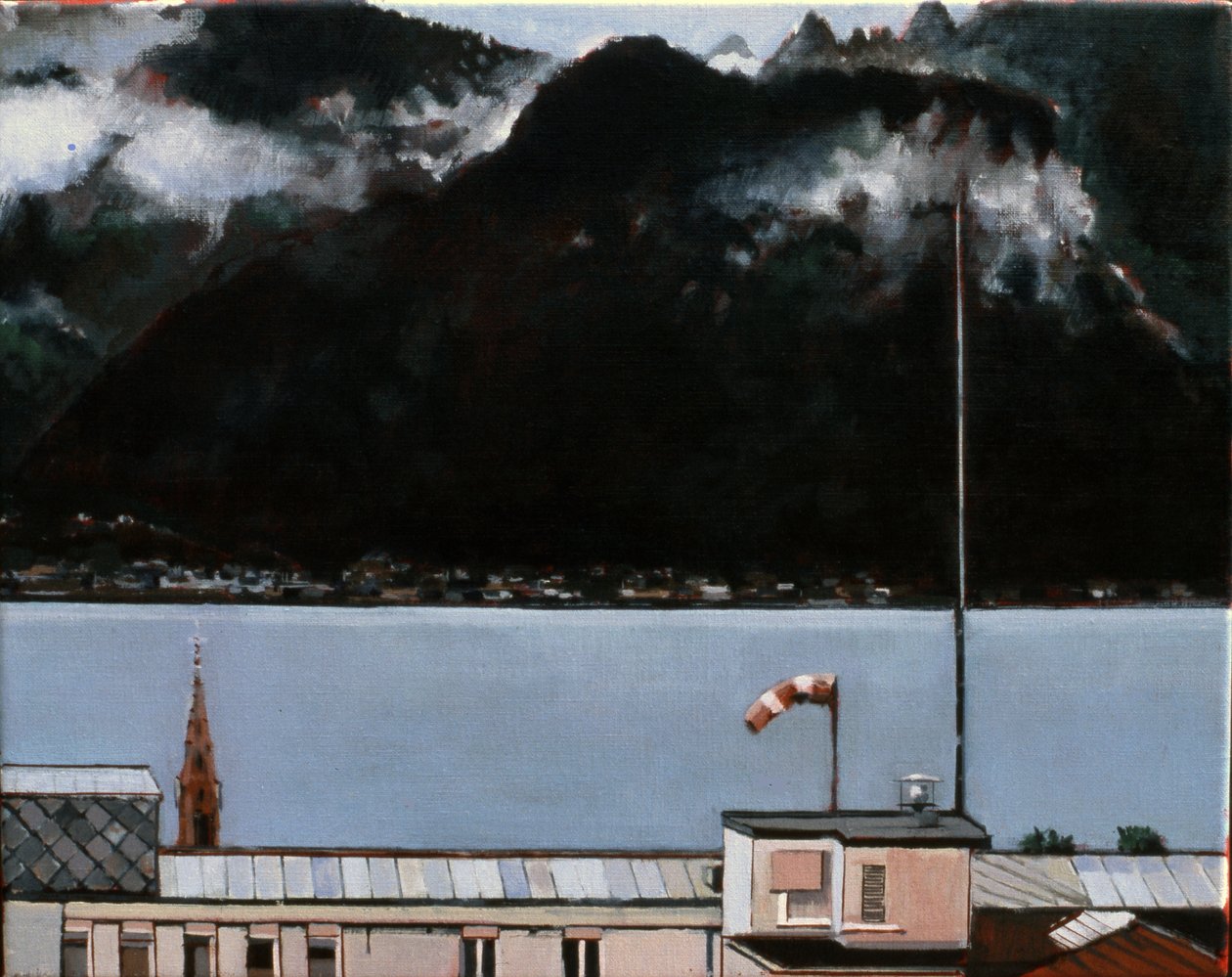 Jezioro Genewskie, 2008 (olej na płótnie) autorstwa Peter Wilson