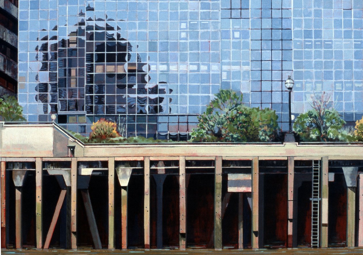 Near London Bridge, 2006 (olej na płótnie) autorstwa Peter Wilson