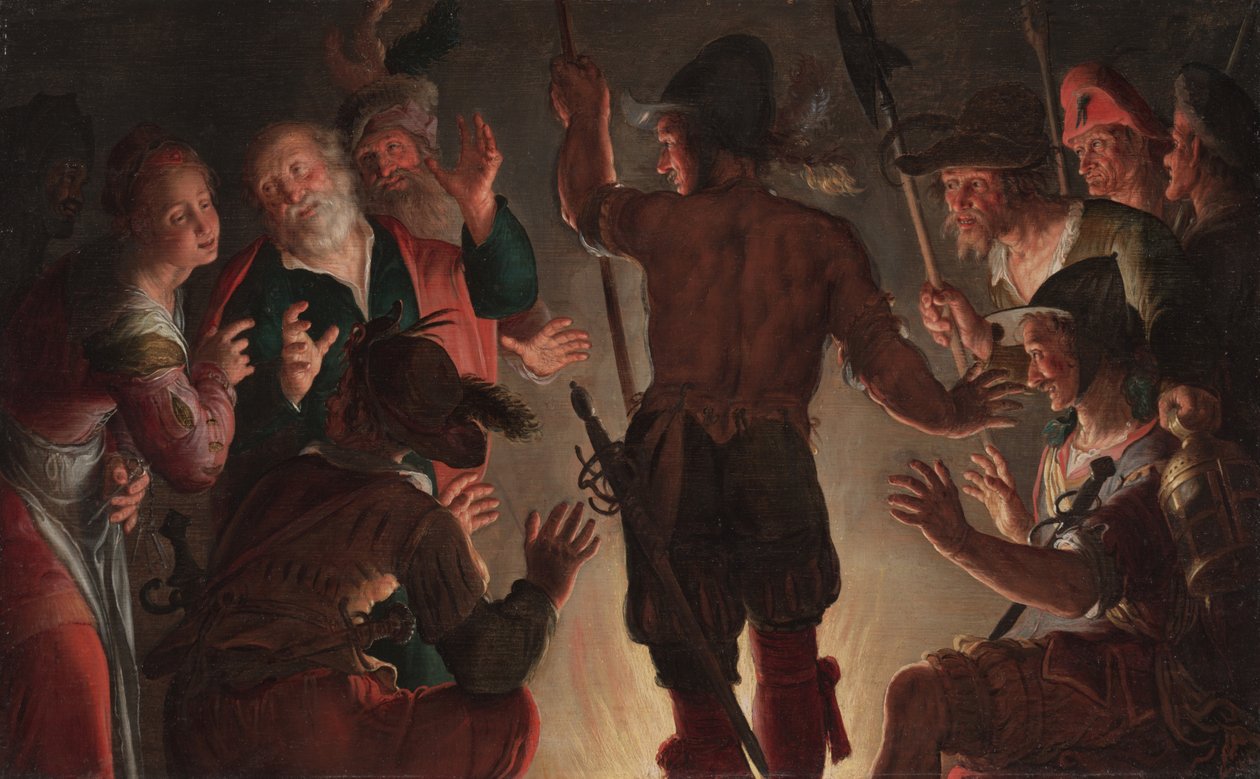 Zaparcie się Piotra, ok. 1624-1628 autorstwa Peter Wtewael