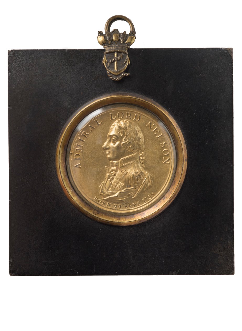 Tablica z portretem admirała Lorda Nelsona, ok. 1805 (brąz pozłacany) autorstwa Peter Wyon