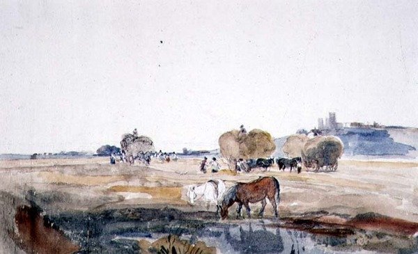 Lincoln Hayfield (akwarela na papierze) autorstwa Peter de Wint