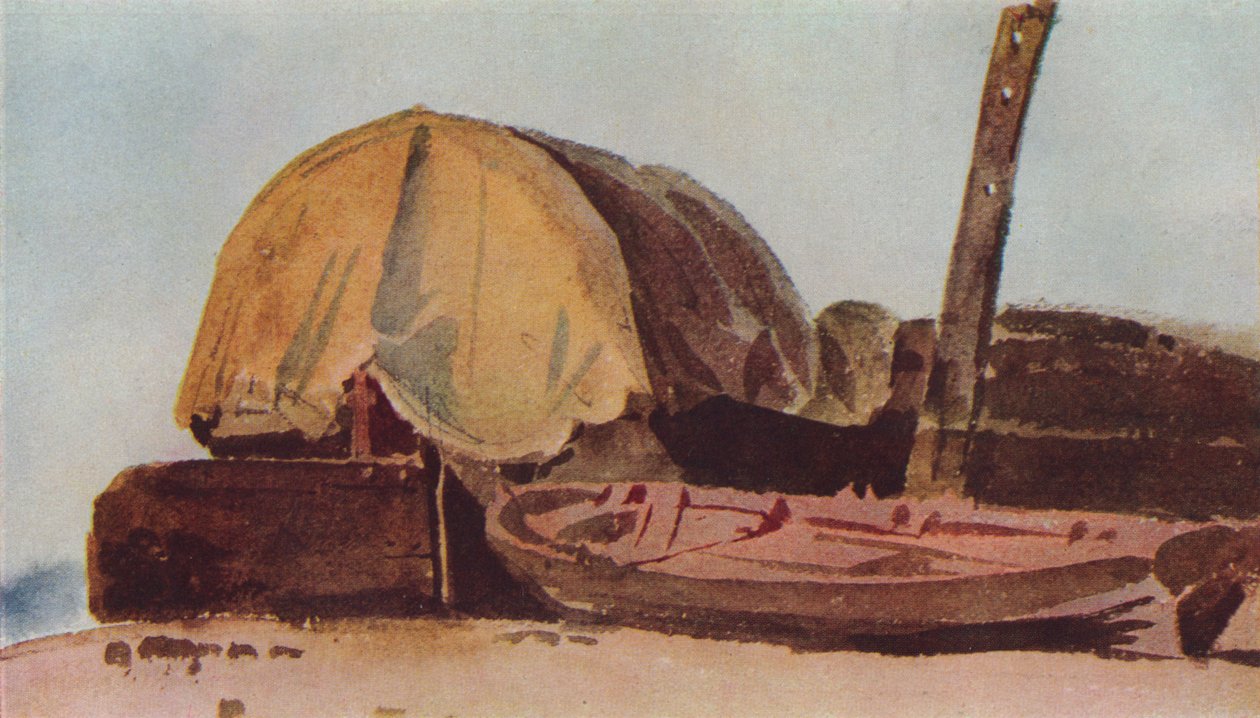 Łodzie, XIX w. autorstwa Peter de Wint