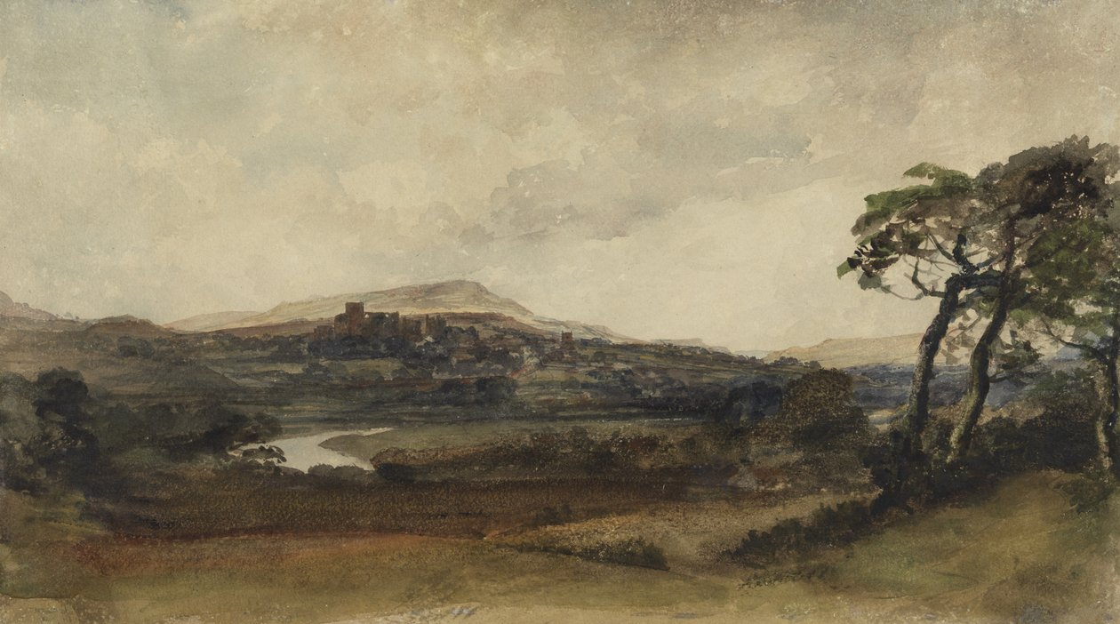 Middleham, Yorkshire (akwarela na graficie z bodycolorem na papierze) autorstwa Peter de Wint