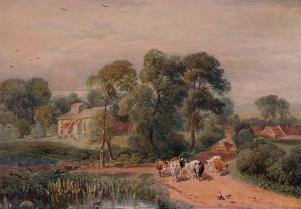 Scena drogowa z bydłem, XIX w., 1935 autorstwa Peter de Wint
