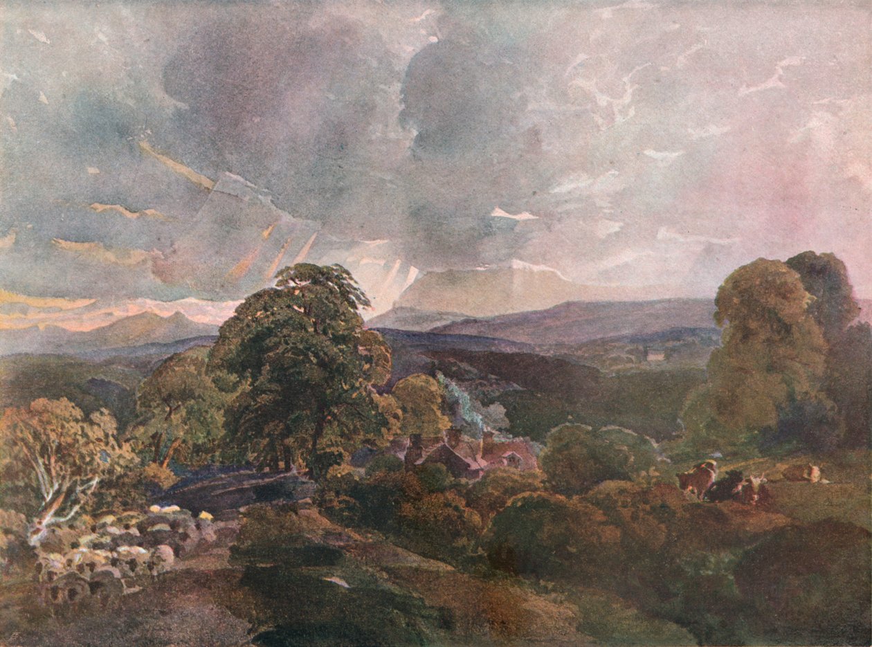 Sackbridge Hall, niedaleko Lowther, ok. 1928 r. autorstwa Peter de Wint
