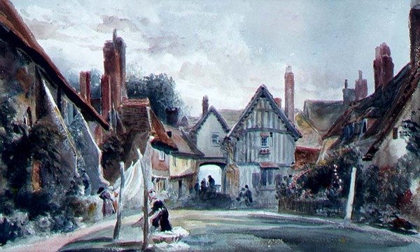 Szpital św. Jana, Canterbury, Kent autorstwa Peter de Wint