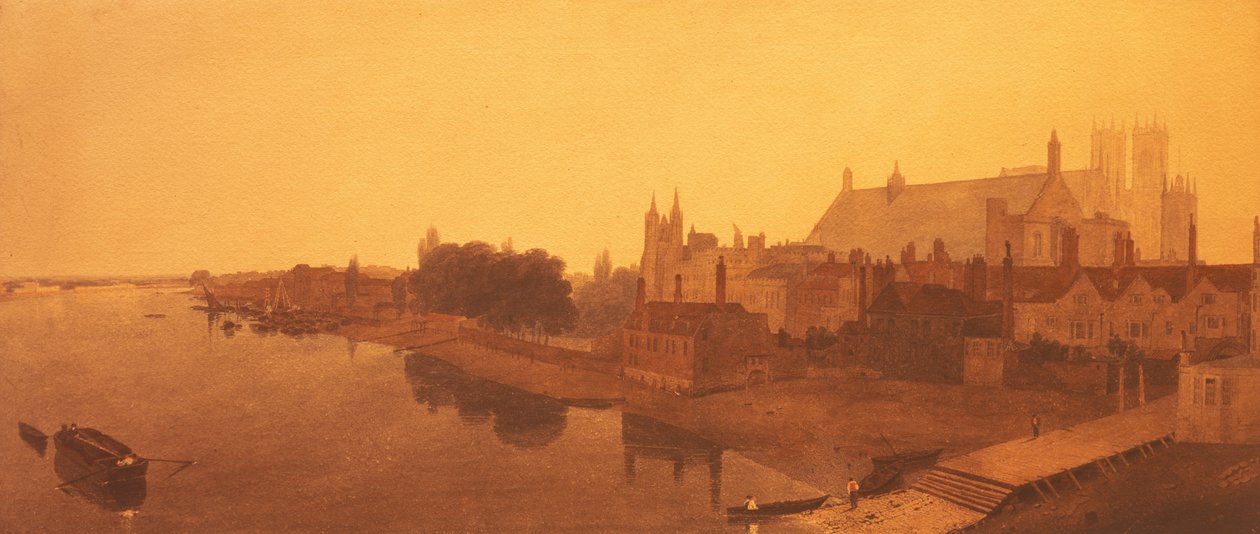 Westminster Abbey and Hall i Old Houses of Parliament autorstwa Peter de Wint