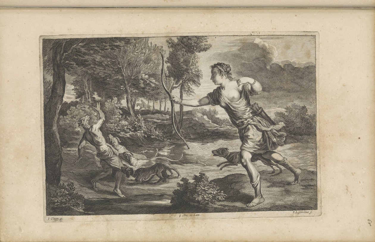 Diana w Acteon autorstwa Peter van Liesebetten