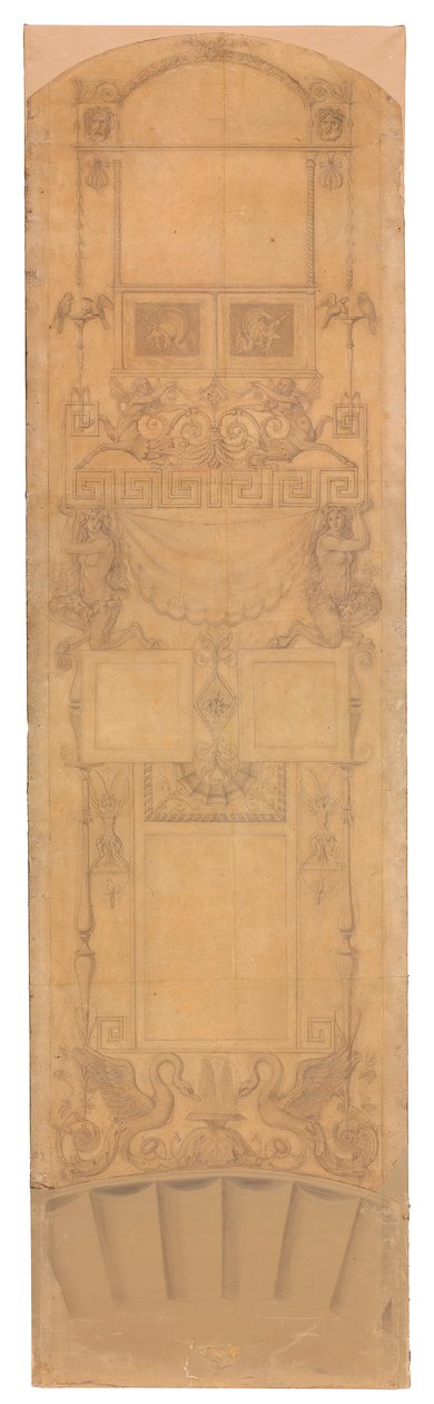 Arabeske mit Mischwesen, (Bildfelder nicht ausgeführt) autorstwa Peter von Cornelius