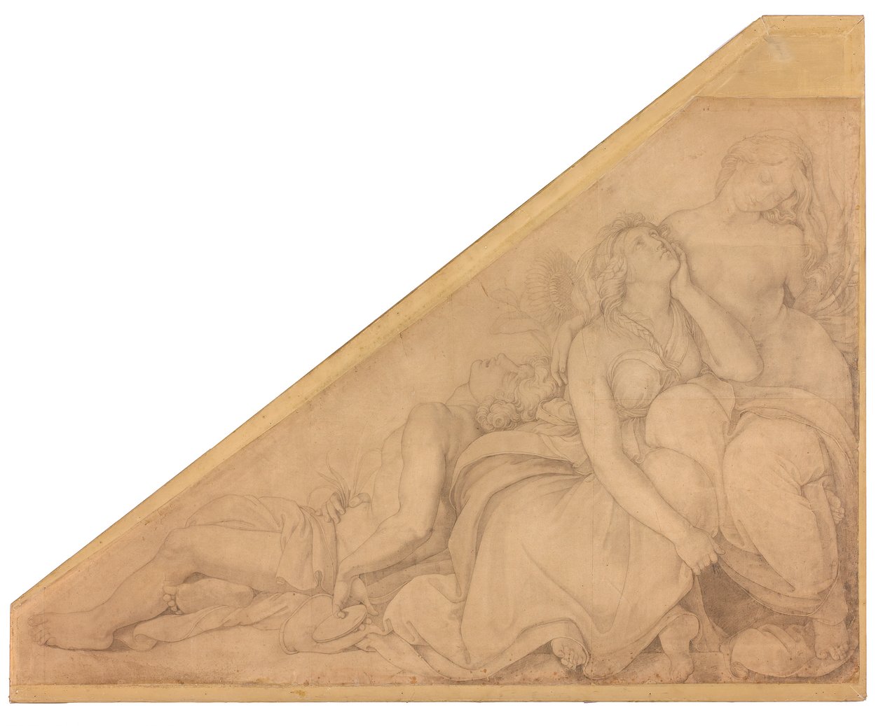 Hyakinthos, Klythia, Leukothoe, in Blumen verwandelt autorstwa Peter von Cornelius