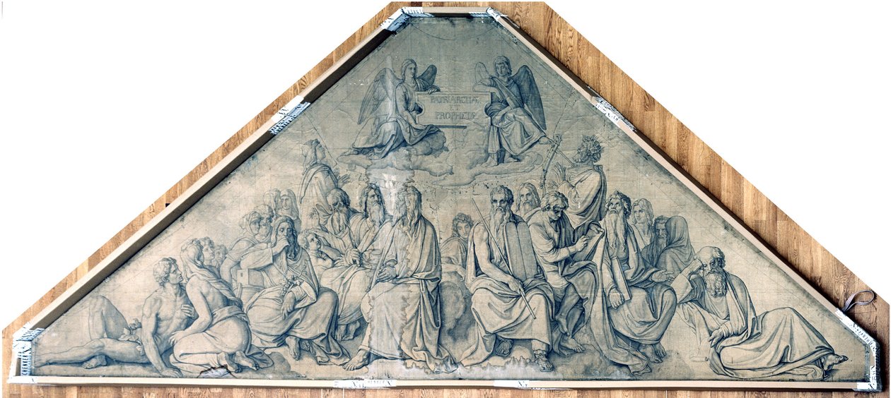 Patriarchowie i prorocy. Karton do fresków kościoła św. Ludwika w Monachium autorstwa Peter von Cornelius