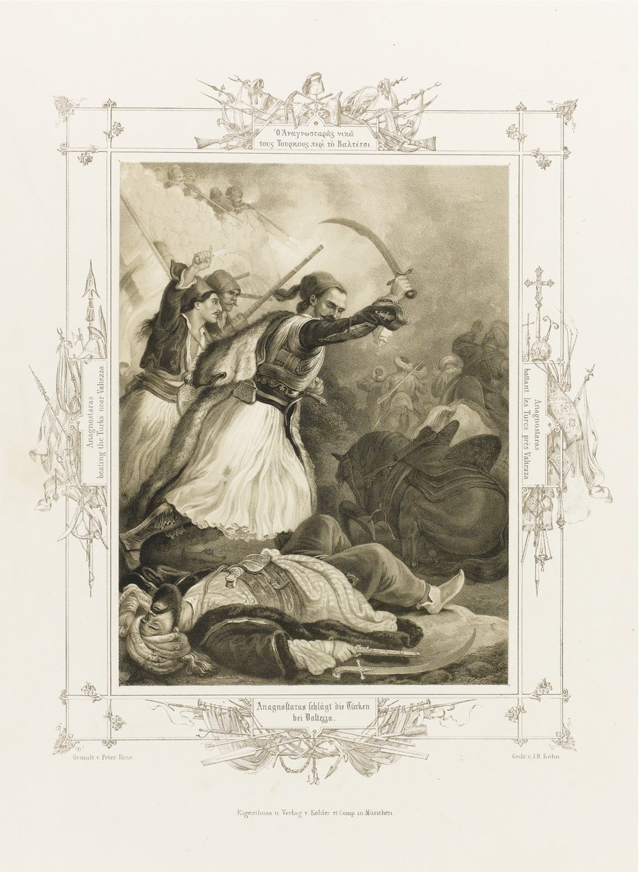 Christos Anagnostaras Z Albumu greckiego bohaterstwa, ok. 1835 autorstwa Peter von Hess