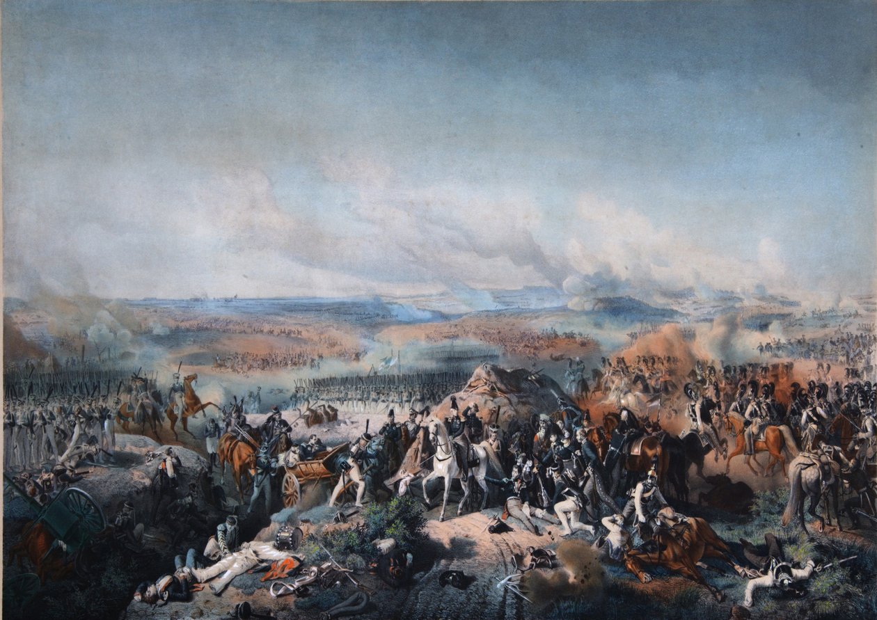 Bitwa pod Borodino 26 sierpnia 1812 r., pierwsza ćwierć XIX wieku. autorstwa Peter von Hess