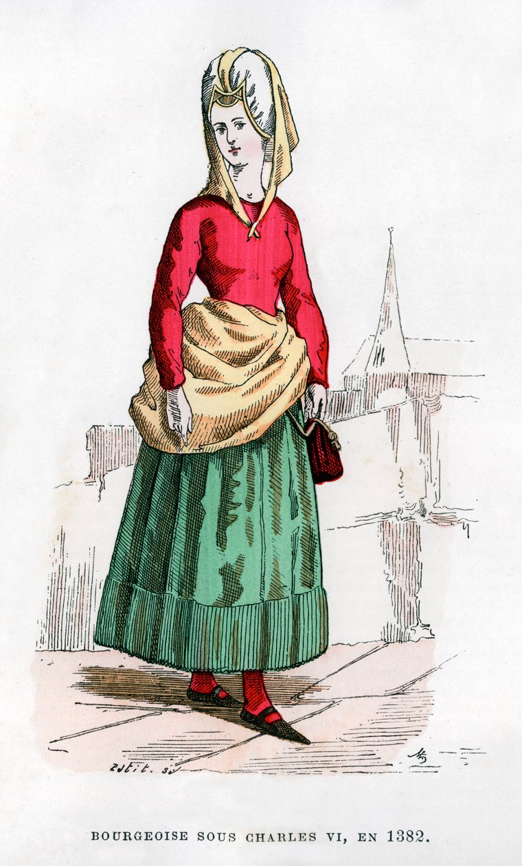 Mieszczanin w stroju z czasów Karola VI z Francji, 1382 1882-1884. autorstwa Petit