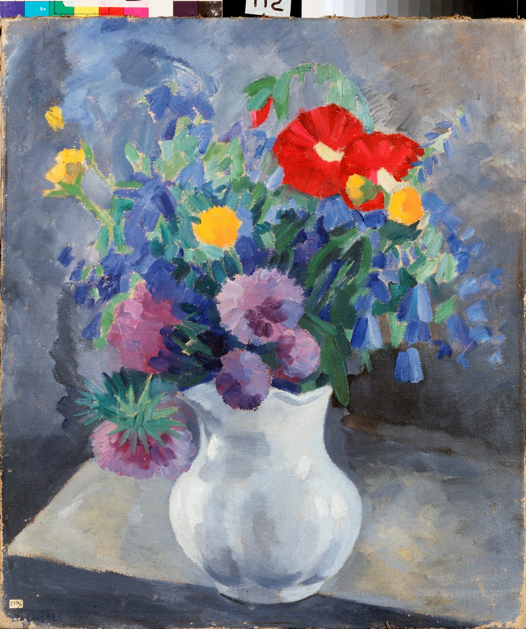 Fleurs (Kwiaty) - Obraz Piotra (Piotr, Petr) Savvich Utkin (Utkin) (1877-1934), tempera na płótnie autorstwa Petr Savvic Utkin