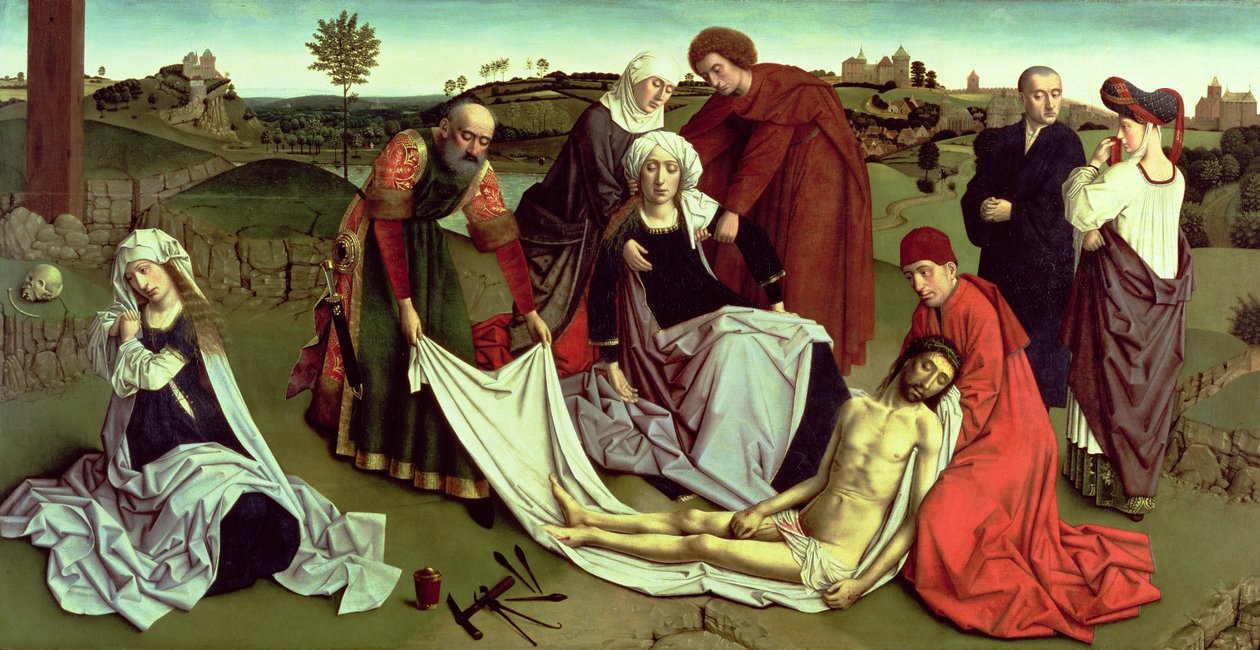 Opłakiwanie zmarłego Chrystusa autorstwa Petrus Christus