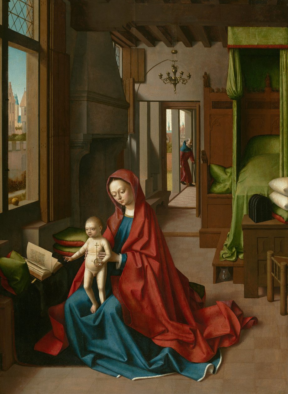 Dziewica i dziecko w domowym wnętrzu autorstwa Petrus Christus