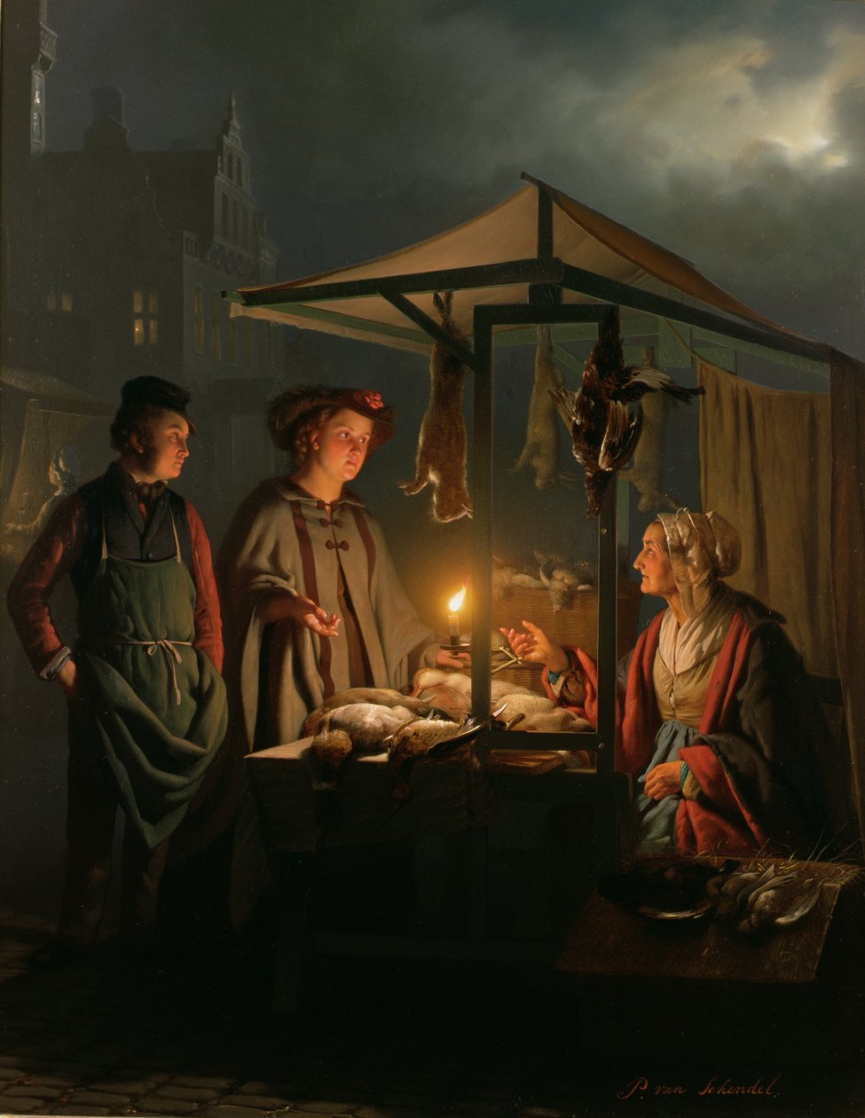 Sprzedawca gier autorstwa Petrus van Schendel