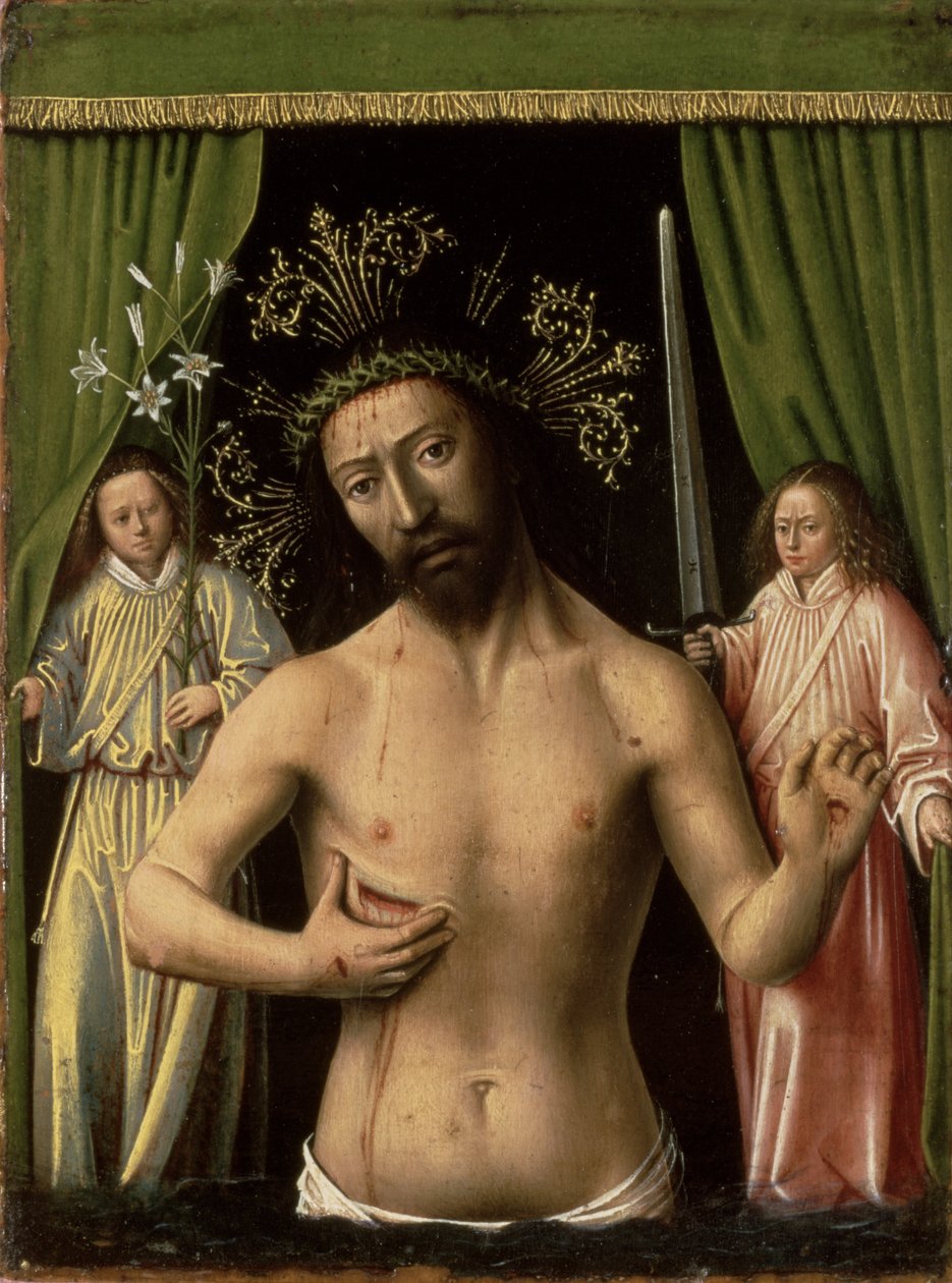 Chrystus jako Mąż Bolesny, 1450 autorstwa Petrus Christus