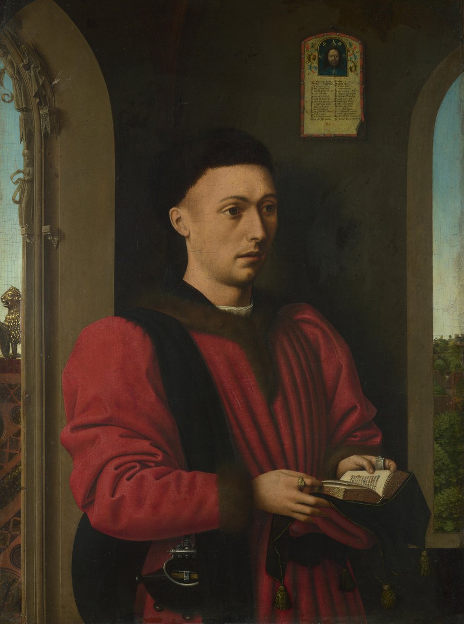 Portret młodzieńca, 1450-1460 autorstwa Petrus Christus