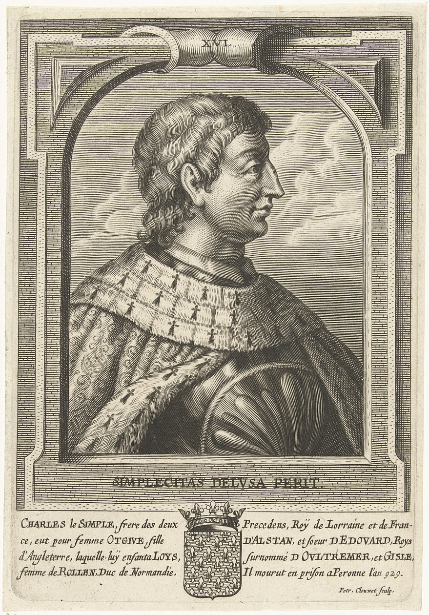 Karol III Prosty, król zachodniej Francji autorstwa Petrus Clouwet