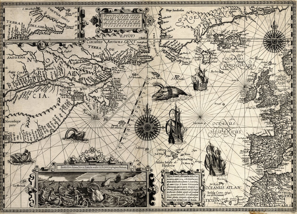 Nowa Francja autorstwa Petrus & Doetichum Jan van younger & Claesz Cornelius & Meyn David de (16th century Plancius
