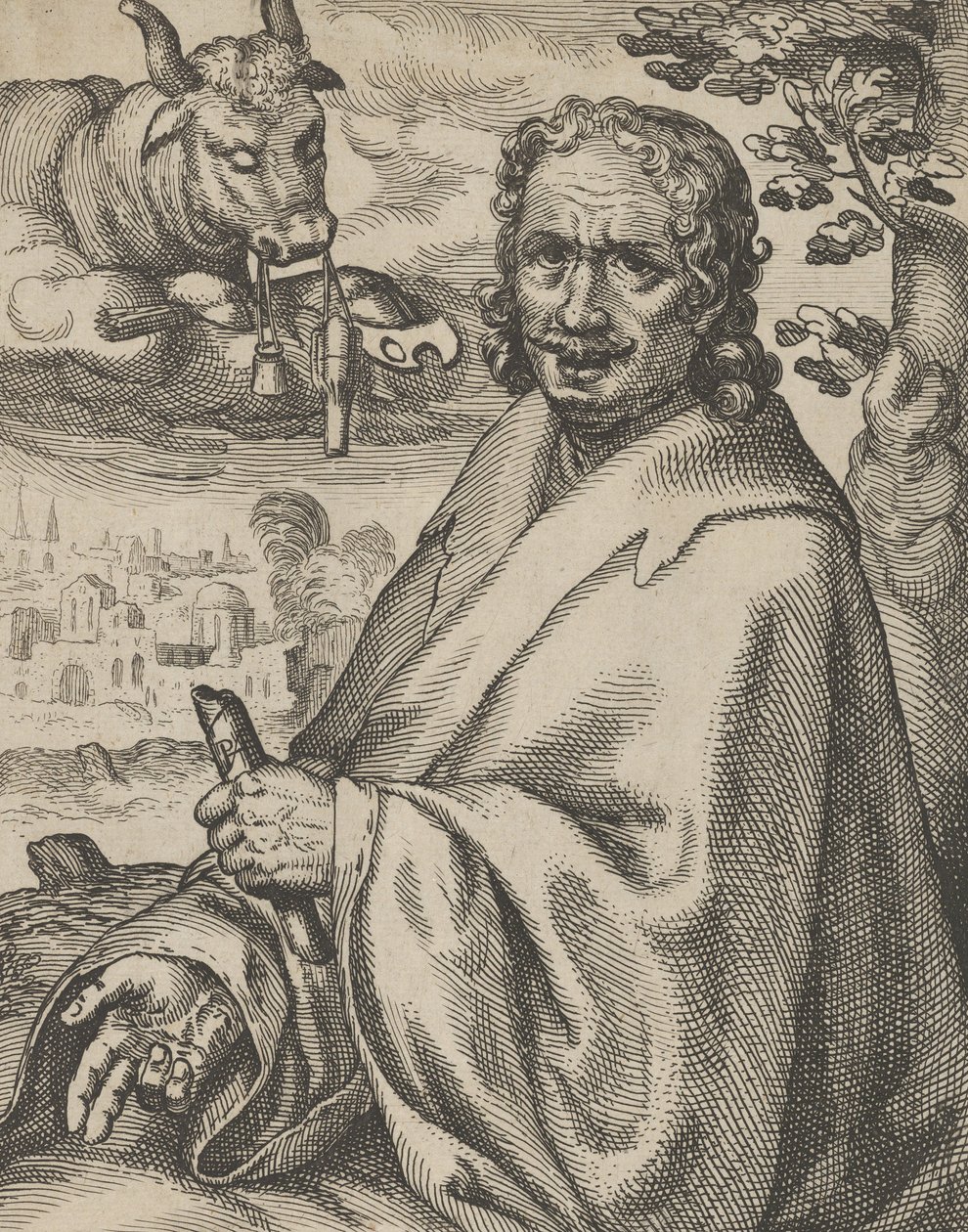 Łukasza, z Czterech Ewangelistów, 1610-20. autorstwa Petrus Feddes