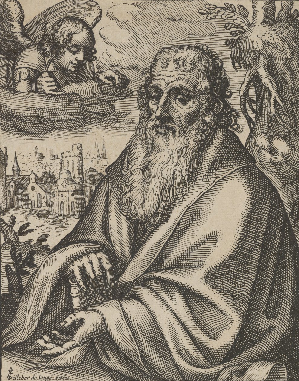Mateusz, z Czterech Ewangelistów, 1610-20. autorstwa Petrus Feddes