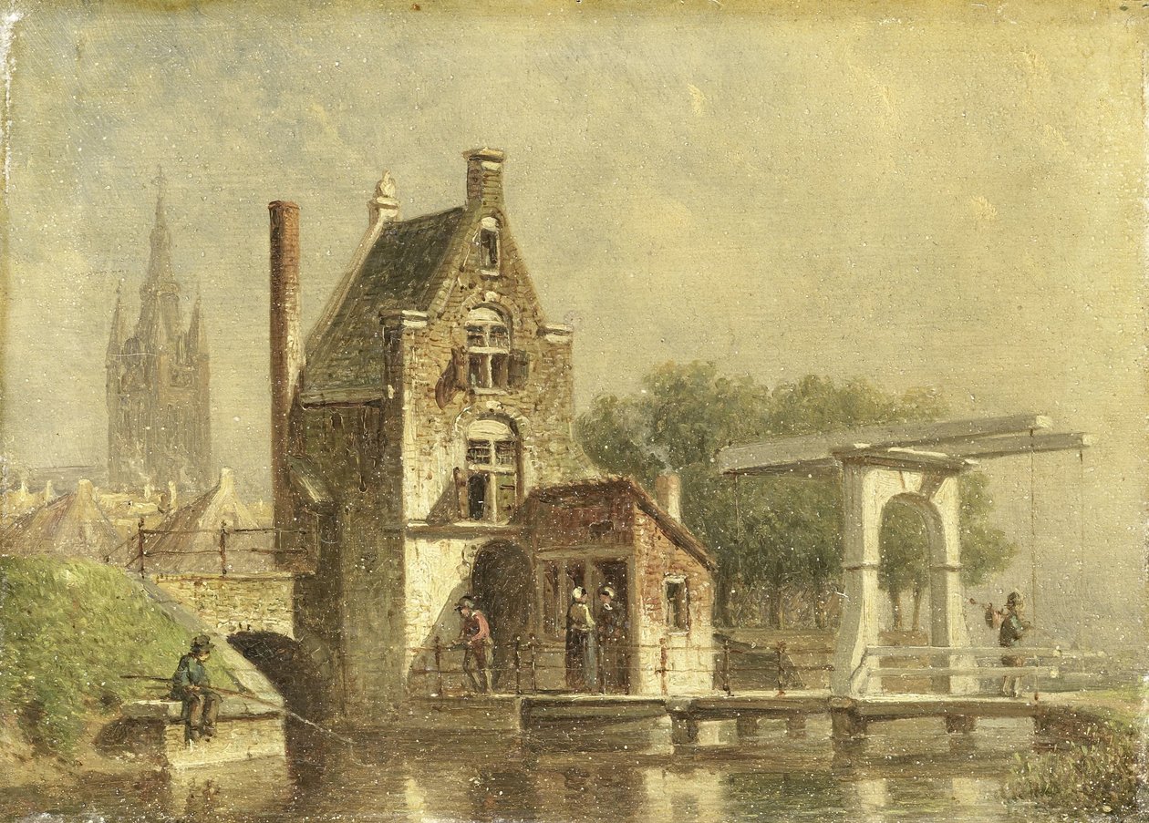 Brama krowa w Delft autorstwa Petrus Gerardus Vertin