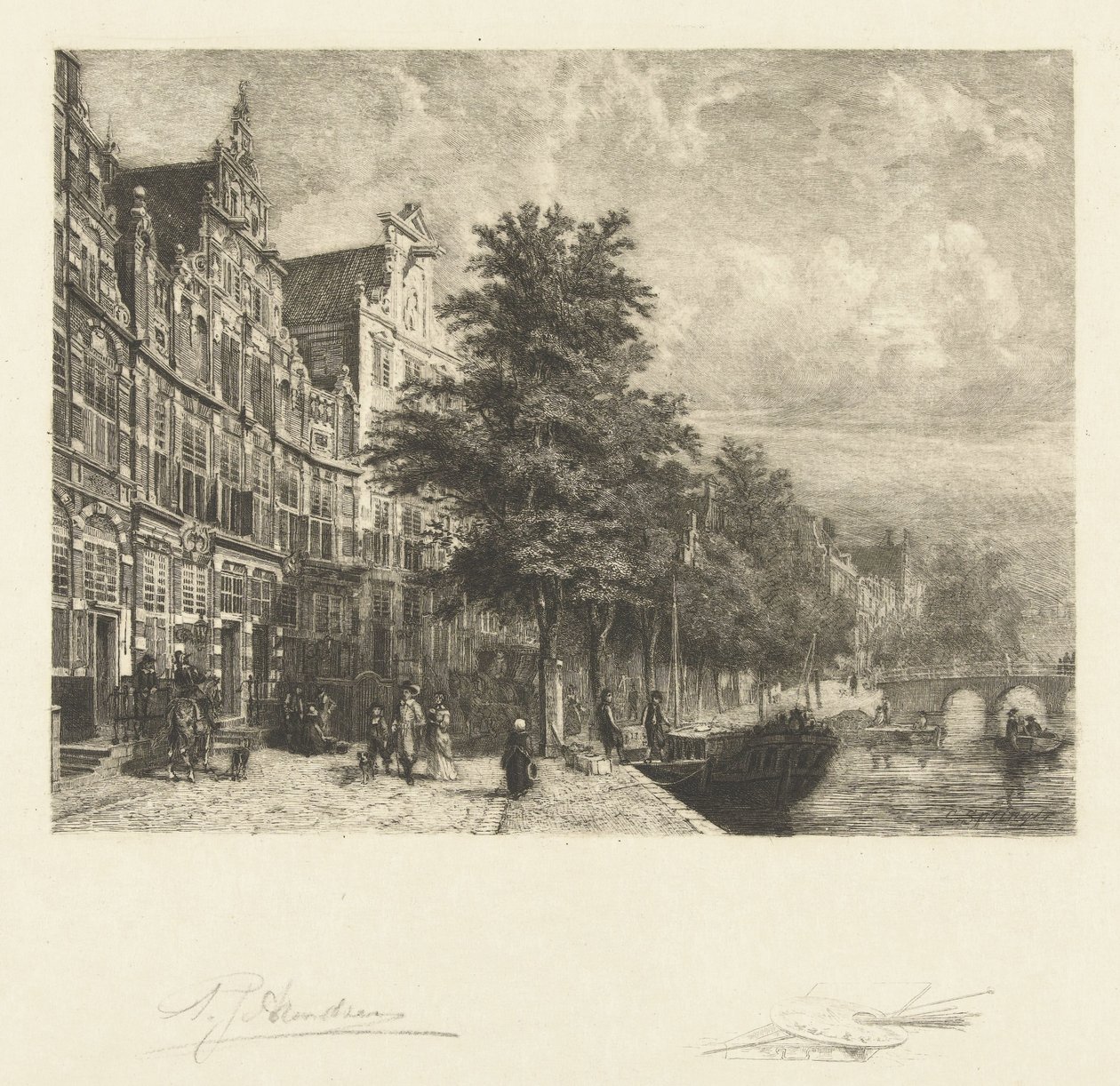 Widok Herengracht autorstwa Petrus Johannes Arendzen