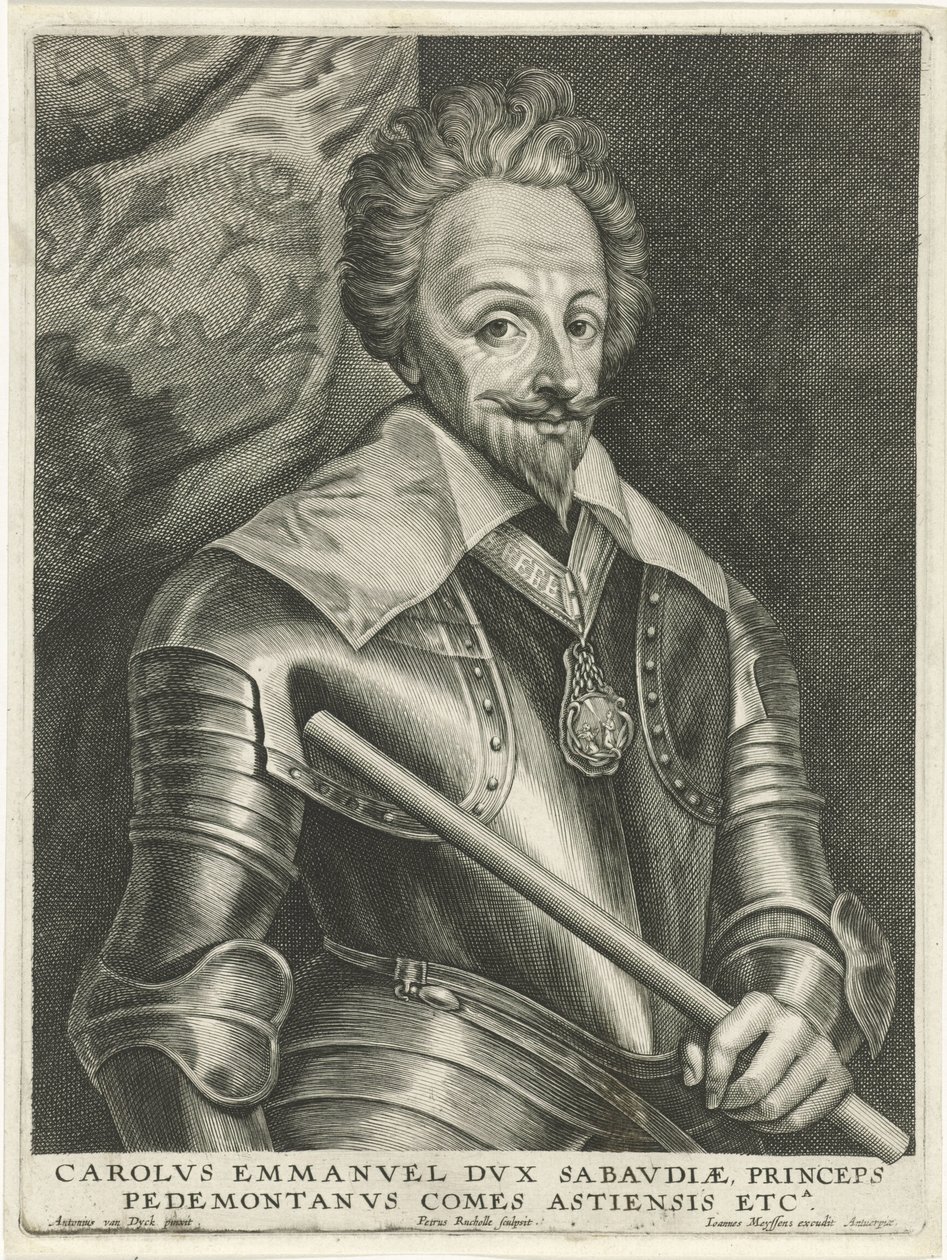 Jest portret Karela Emanuela I autorstwa Petrus Rucholle