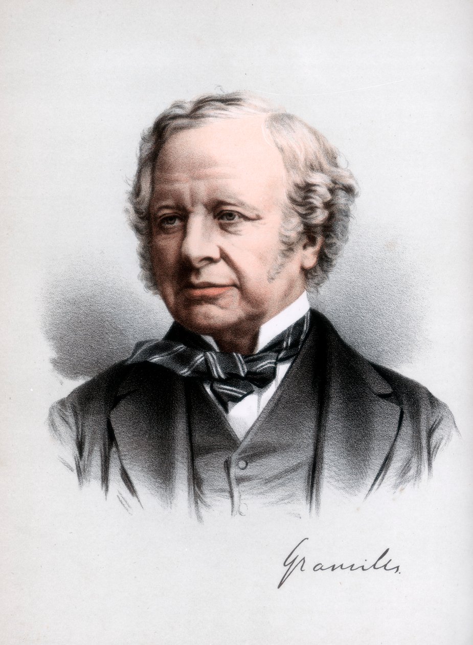 Granville Leveson-Gower, 2. hrabia Granville, brytyjski liberalny mąż stanu, c1890. autorstwa Petter and Galpin Cassell