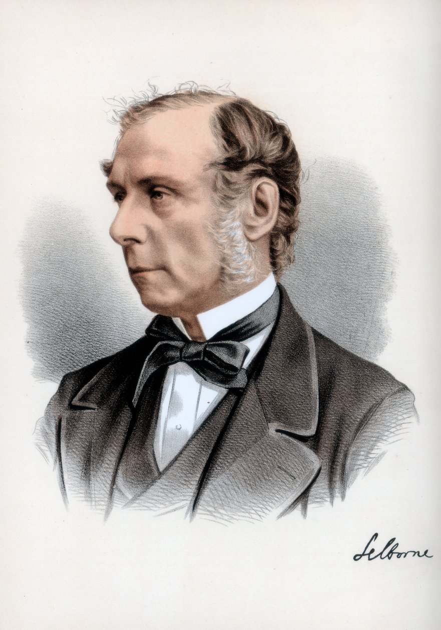 Roundell Palmer, 1. hrabia Selborne, brytyjski prawnik i polityk liberalny, c1890. autorstwa Petter and Galpin Cassell