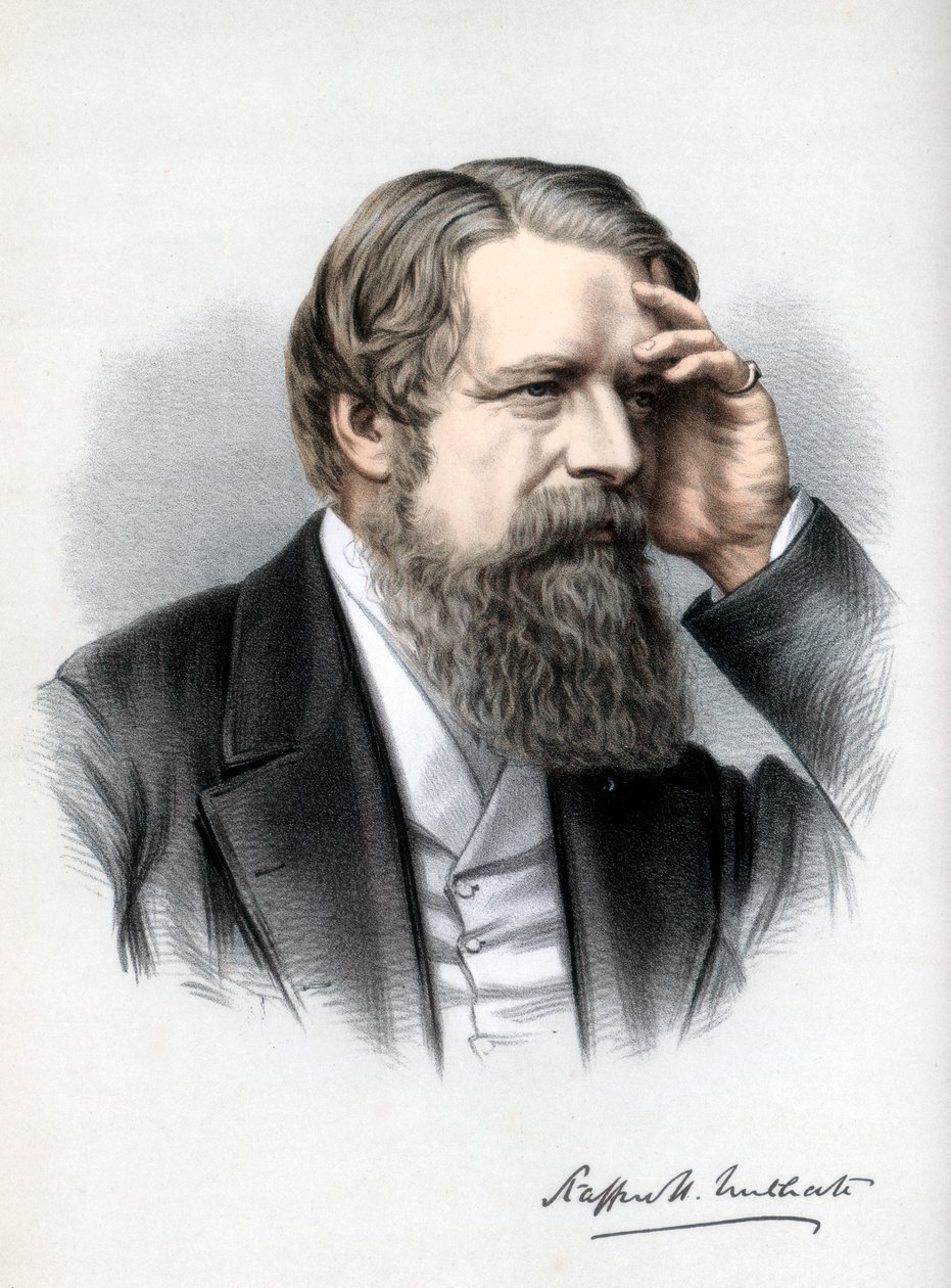 Stafford Northcote, 1. hrabia Iddesleigh, brytyjski mąż stanu, ok. 1890. autorstwa Petter and Galpin Cassell