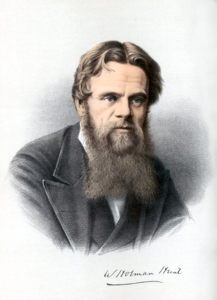 William Holman Hunt, malarz brytyjski, ok. 1890. autorstwa Petter and Galpin Cassell