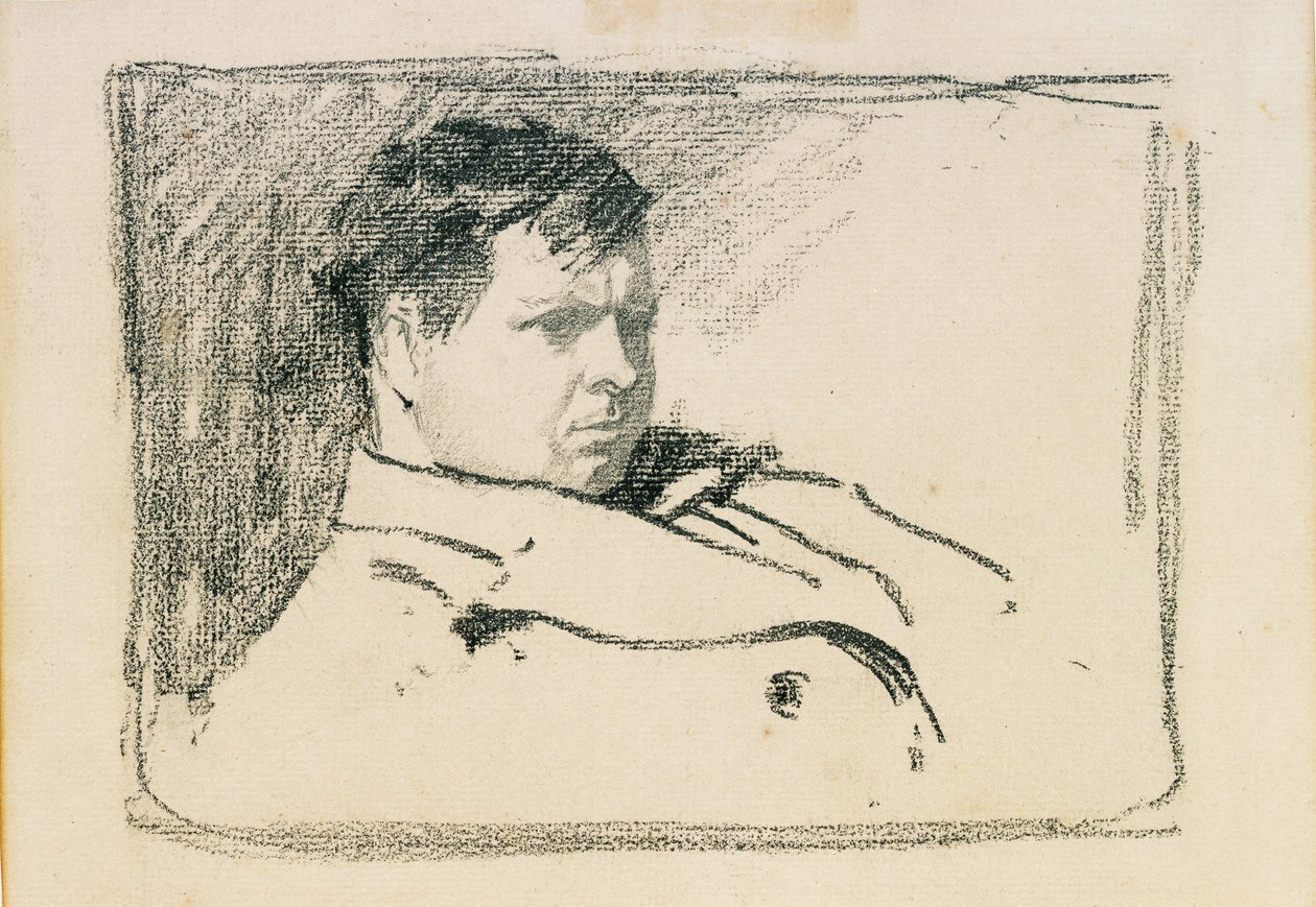 Frank Brangwyn, 1885 (ołówek) autorstwa Phil May