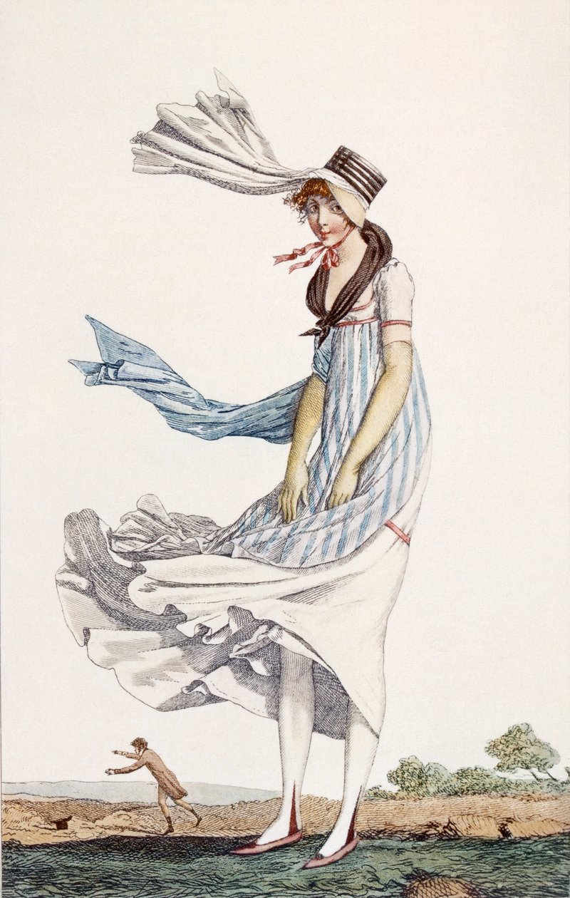 Letnia sukienka na promenadę dla kobiet, 1800 autorstwa Philibert Louis Debucourt