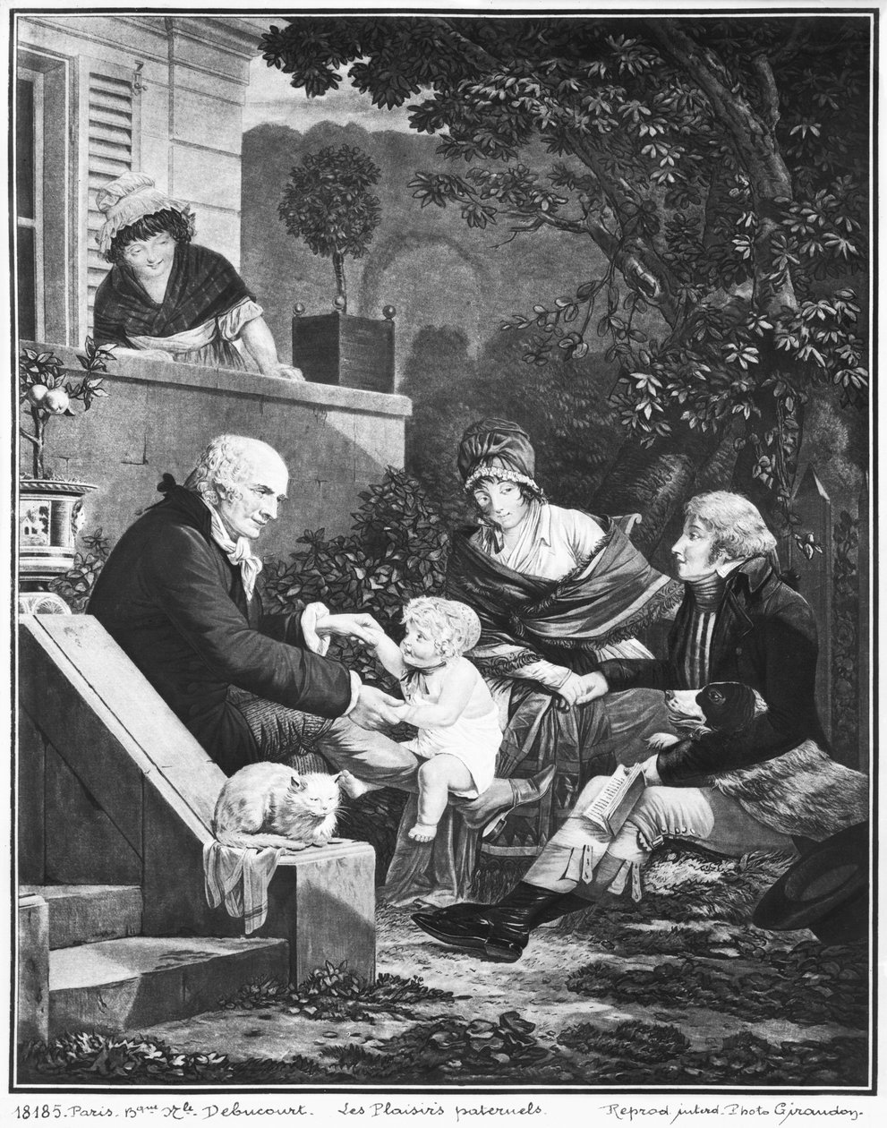 Radości bycia ojcem, ok.1797 autorstwa Philibert Louis Debucourt