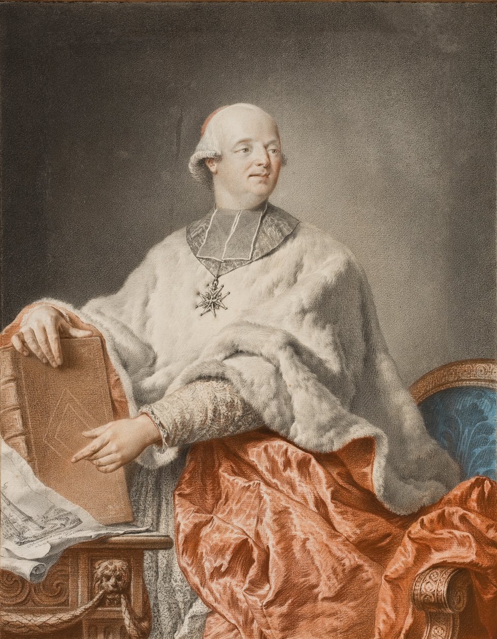 Kardynał de Rohan, 1783 (grafit und ołówek na papierze) autorstwa Philibert Louis Debucourt
