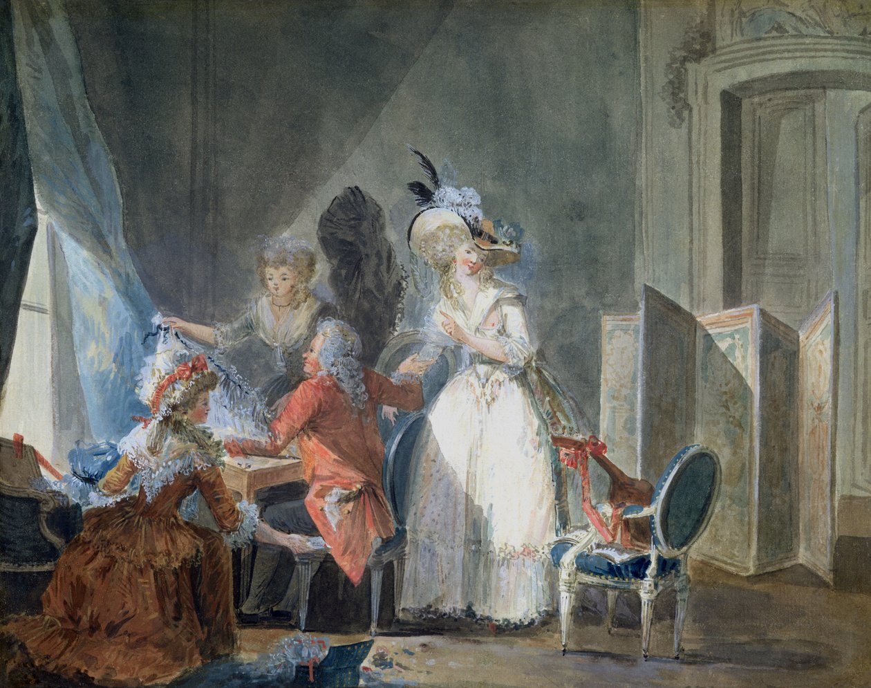 Sprzedawca mody autorstwa Philibert Louis Debucourt
