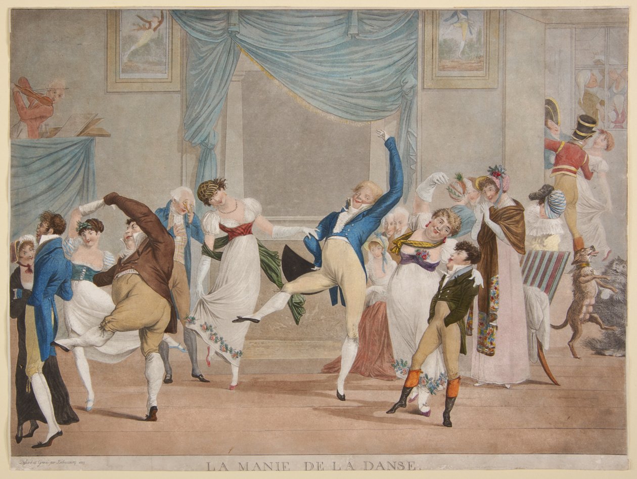 Mania tańca autorstwa Philibert-Louis Debucourt