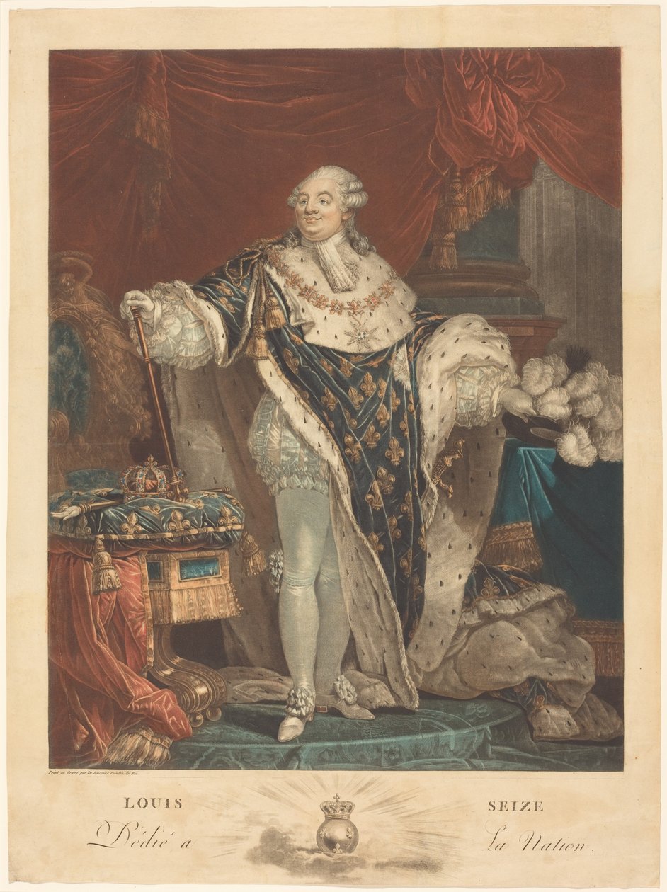 Ludwik XVI autorstwa Philibert-Louis Debucourt