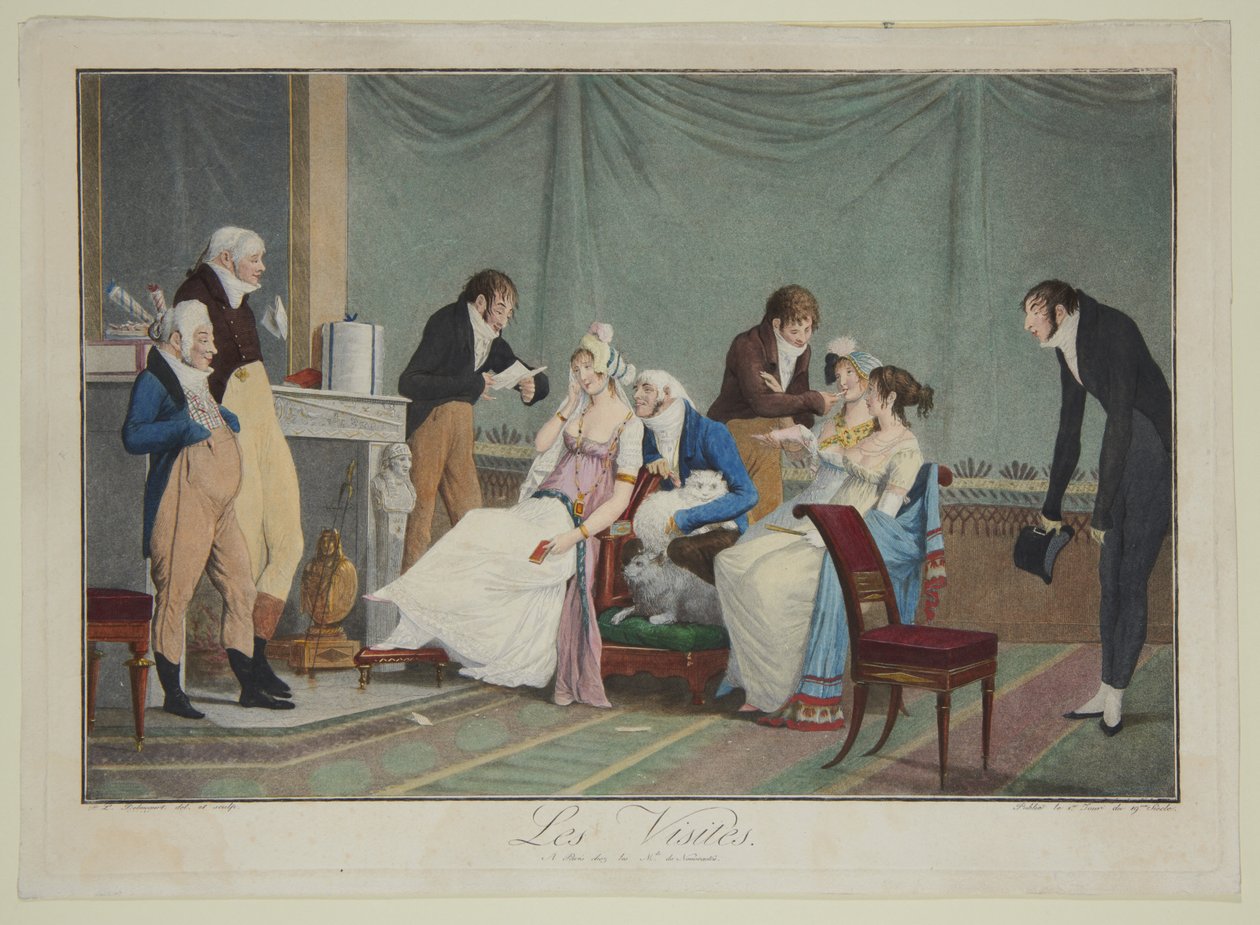 Wizyty autorstwa Philibert-Louis Debucourt