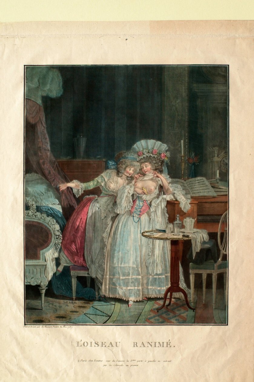 Ożywiony ptak autorstwa Philibert-Louis Debucourt
