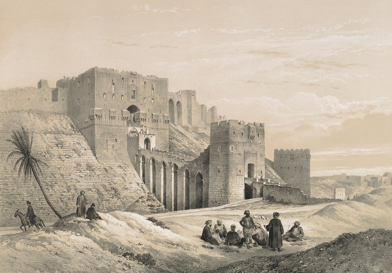 Cytadela w Aleppo autorstwa Philibert Joseph Girault de Prangey
