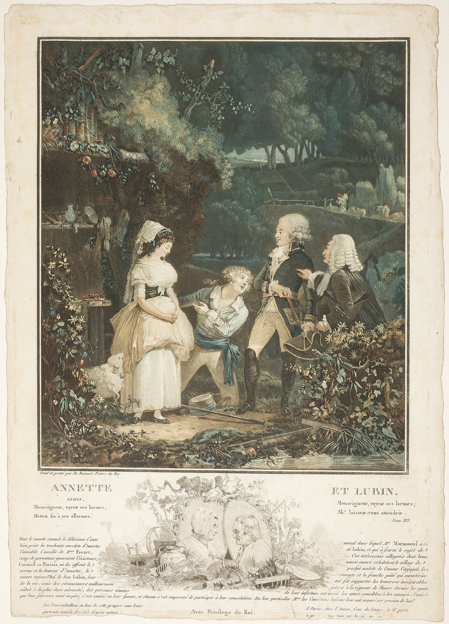 Annette i Lubin autorstwa Philibert Louis Debucourt