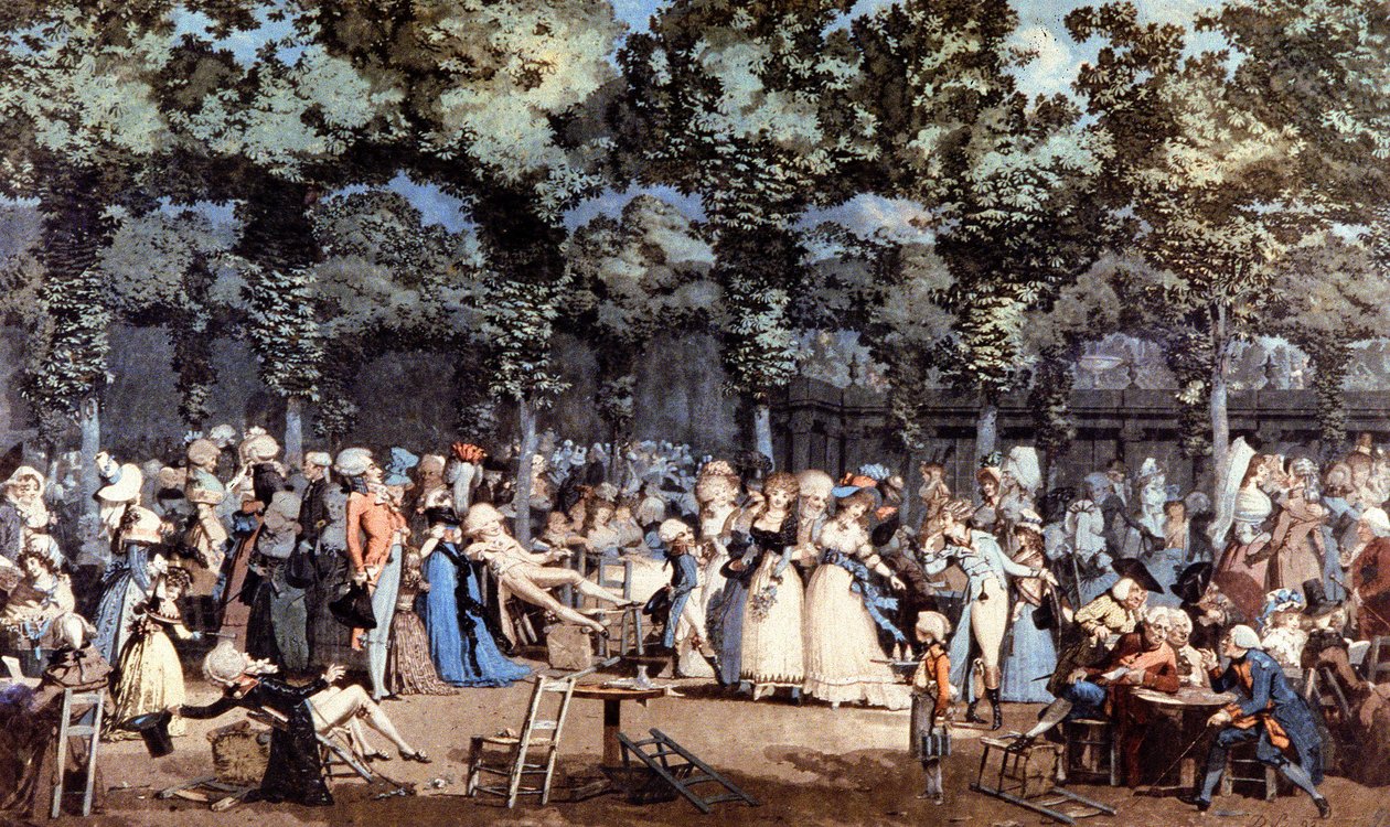 Fest w Palais Royal, Paryż autorstwa Philibert Louis Debucourt